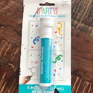 Temporary White  Window Marker